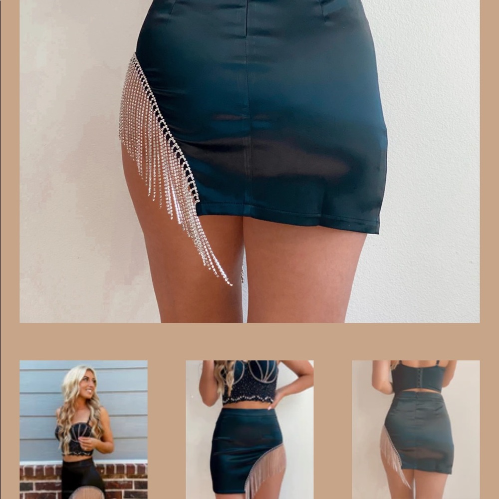Womens rhinestone skirt